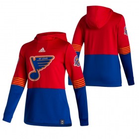 Herren St. Louis Blues Blank 2020-21 Reverse Retro Pullover Hooded Sweatshirt